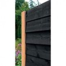 Wand Zweedsrabat zwart gespoten type B 282 cm
